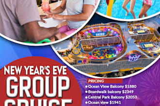 do travel, bnb, tour, cruise, boot camp flyer