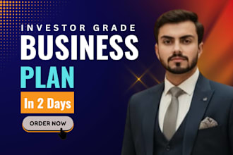 write and design a complete business plan with pitch deck