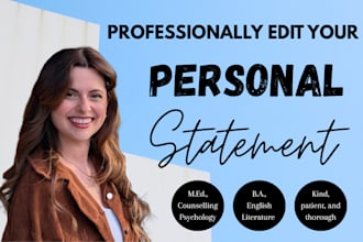 professionally edit your university essay applications and personal statements