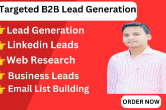 do targeted b2b linkedin lead generation and web research