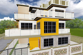 building design, 3d model of your building with renders