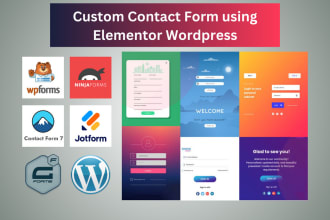 design custom contact form using elementor wordpress website
