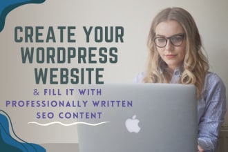 create your wordpress website design and write SEO content