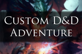 write your one shot, side quest, or full adventure for dnd