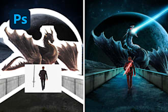do realistic photo manipulation and photoshop edit