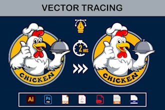 recreate logo, redesign, raster to vector tracing, remake, or vector conversion
