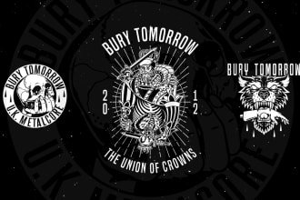 create band merch graphic design for you