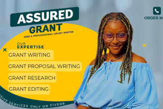 research, write a well detailed grant proposal, grant application, 501c3