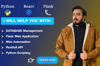 build a python flask fastapi full stack web app with react and rest API