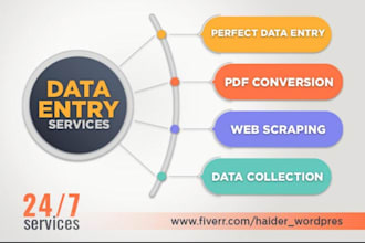do web researching, scraping ad data entry as a virtual assistant