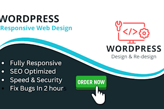 be your wordpress, front end, back end, complete web developer