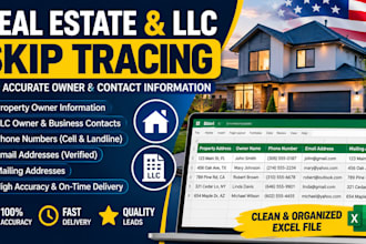do real estate and llc skip tracing