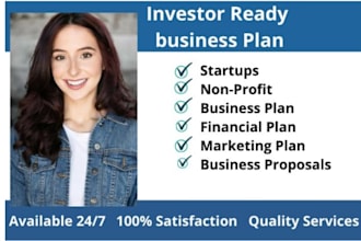 write business plan, proposal, pitch deck, market research, entrepreneurship