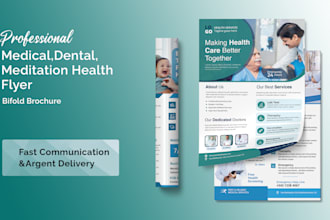 do professional medical dental meditation health flyer bifold trifold brochure