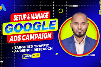 setup and manage google ads adwords PPC campaigns
