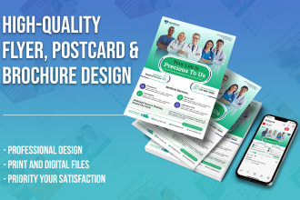 do medical, healthcare, home care, clinic, hospice, pharmacy flyer or brochure