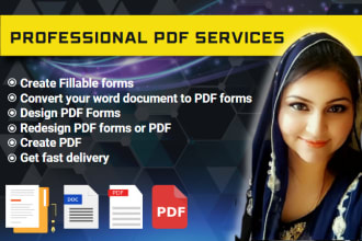 create fillable PDF form and PDF design in few hours