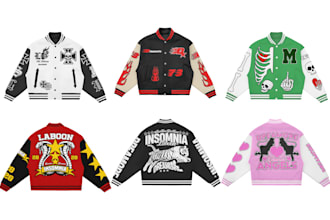 create awesome varsity jacket for you brand or merch college
