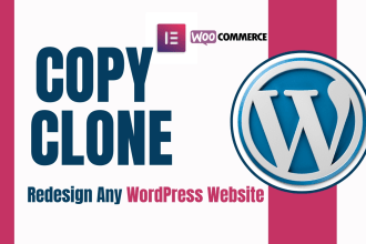 duplicate copy clone or redesign wordpress website using elementor pro