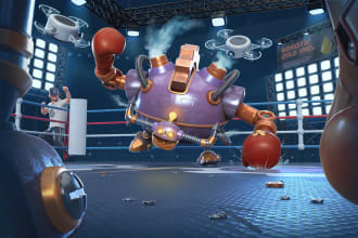 make stylized cover art for your game in 3d