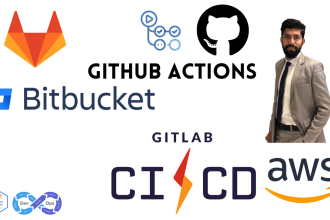 design github actions, gitlab cicd and bitbucket pipelines