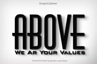 create a minimalist simple typography text based logo