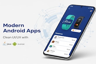 develop modern android mobile apps with clean UI using java