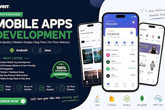 develop modern android mobile apps with clean UI using java