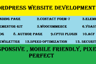 develop a wordpress responsive website with elementor or acf