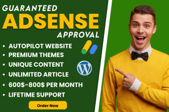 develop google adsense autopilot wordpress website for adsense approval
