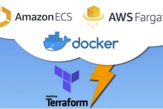 build docker container and deploy to cloud AWS ecs,fargate