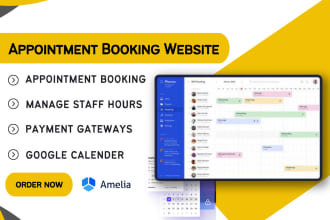 install amelia booking plugin and create an appointment booking website
