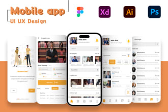 do mobile app UI UX design for android and ios in figma