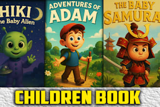 design children picture story book illustration with midjourney ai art