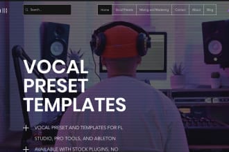 design a website to sell drum kits, loops, or vocal presets