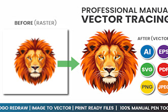 vectorize logo, vector trace and convert image to vector