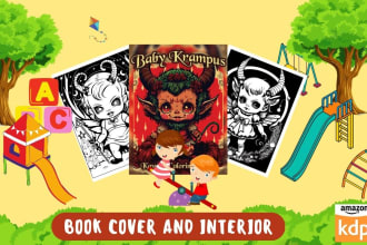 design KDP coloring book, kids activity book