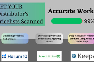 scan your  distributor or wholesaler price list for amazon wholesale fba