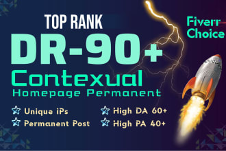 make high da80 tf dr plus dofollow permanent homepage seo backlinks