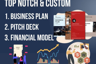 prepare top notch business plan, pitch deck and financial model for your startup