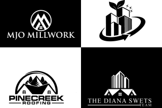 design professional real estate logo with letters mark log