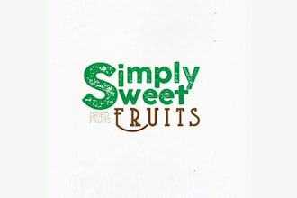 design healthy fruit candy brand logo