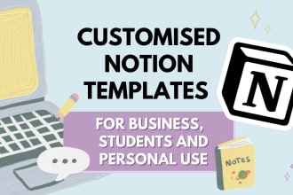 make custom notion templates for productivity and reselling
