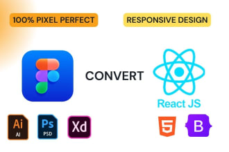 do convert your figma to react, psd to react js