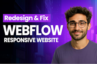 redesign, update and fix webflow website, cms or blog template