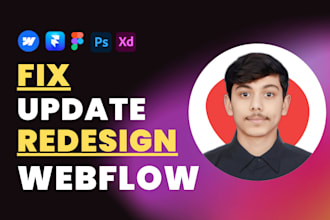 redesign, update and fix webflow website, cms or blog template