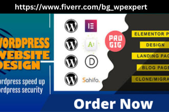 clone or design wordpress landing page by elementor pro