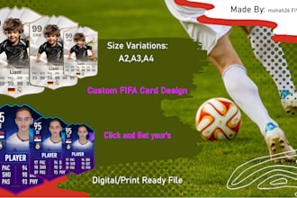 design custom FIFA fut cards for gamers, streamers, and football players