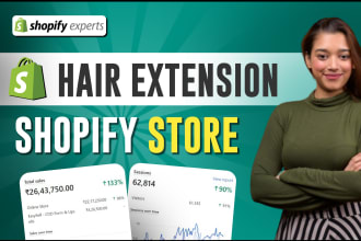 create stunning hair extension shopify store, hair extension website