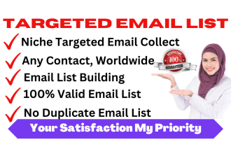 collect professionally niche targeted email list, prospect email list building